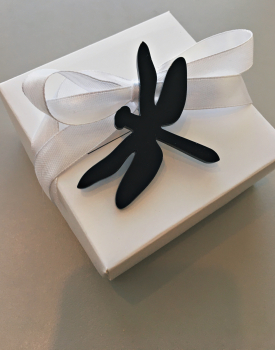 Brooch "Black dragonfly"